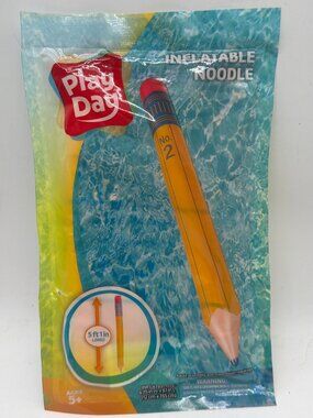 Play Day Inflatable Pencil Noodle 5 Ft 1 In Long Pool Toy Ages 5+